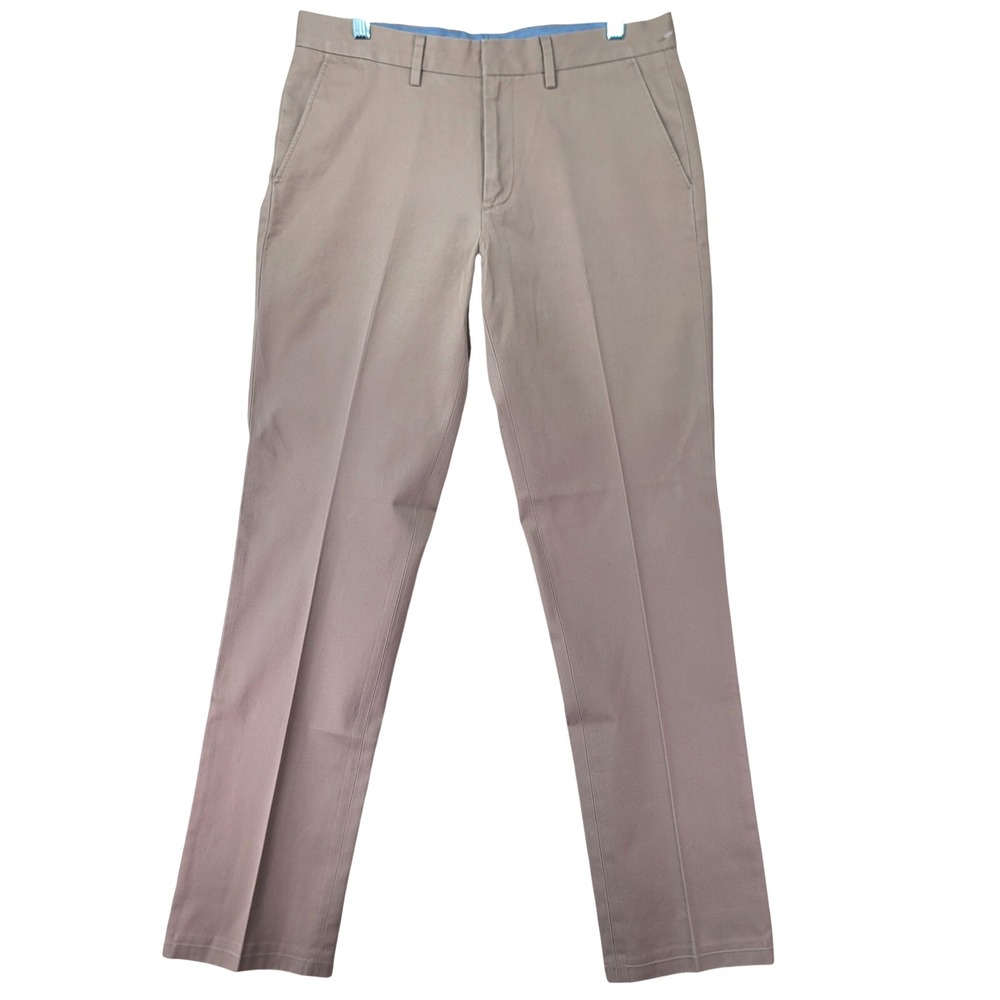 J.Crew Bowery Slim Chino Pants Mens 33x32 Khaki Tan Excellent Preppy 21606 EUC